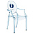 Стул Kartell Lou Lou Ghost детский, голубой, с рисунком на VALLES.TOP