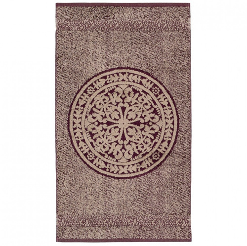 Коврик Leitner Leinen Rosetta для ванной бордовый на VALLES.TOP