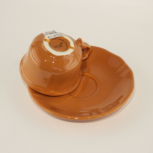 Чайная пара Value Ceramic терракотовый 170 мл, 160 мм на VALLES.TOP