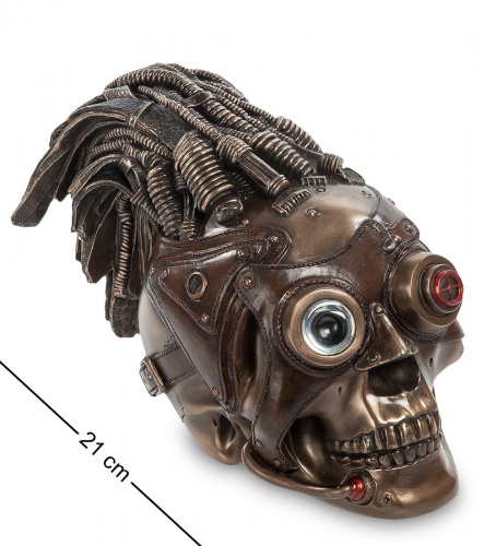 Статуэтка Veronese Череп WS-187 в стиле стимпанк на VALLES.TOP