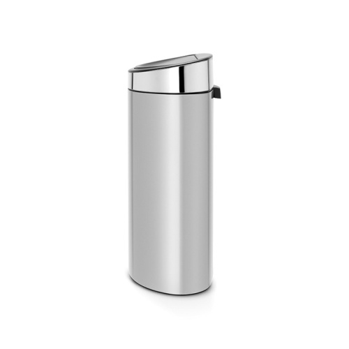 Бак Brabantia Touch Bin New мусорный, серый металлик, со стальной крышкой, 40 л на VALLES.TOP