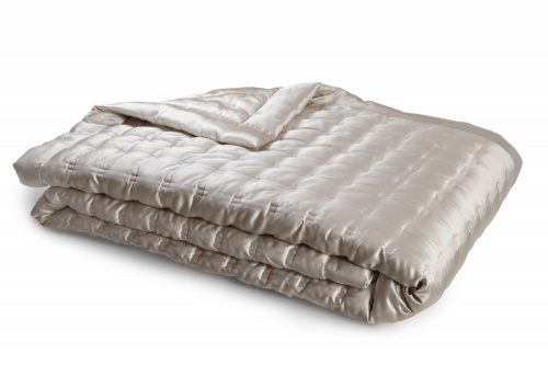 Покрывало Gingerlily Windsor nude шелковое, 270х270 см на VALLES.TOP