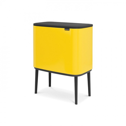 Бак Brabantia Touch Bin Bo мусорный, желтая маргаритка, 3х11 л на VALLES.TOP