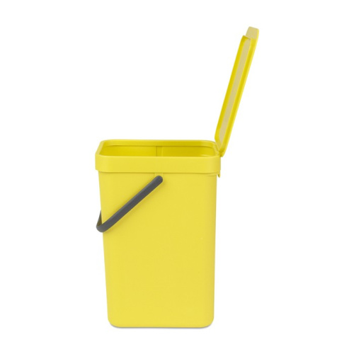 Ведро Brabantia Sort & Go мусорное, встраиваемое, желтое, 12 л на VALLES.TOP