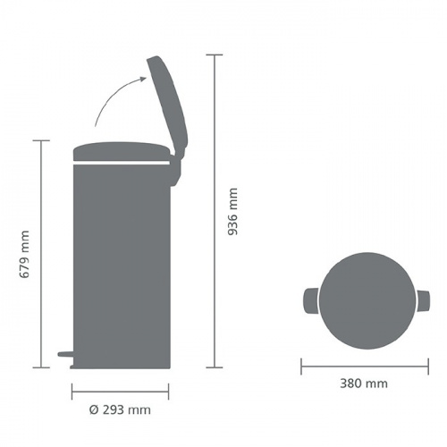 Бак Brabantia newicon мусорный, чайная роза, 30 л на VALLES.TOP