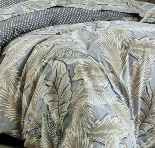 Белье Blanc des Vosges Djakarta Sable постельное, евро на VALLES.TOP