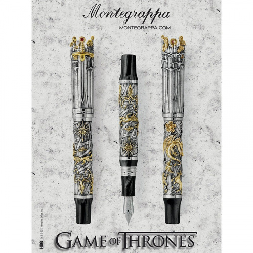 Ручка-роллер Montegrappa Game of thrones Iron throne silver на VALLES.TOP