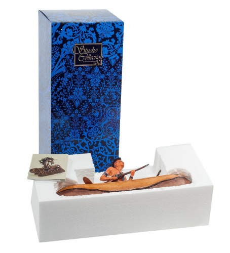 Статуэтка Veronese Индеец на каноэ WS-725 на VALLES.TOP