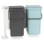 Ведро Brabantia Sort & Go мусорное, встраиваемое, 2 шт., мятное и серое, 2х12 л Ведро Brabantia Sort & Go мусорное, встраиваемое, 2 шт., мятное и серое, 2х12 л на VALLES.TOP