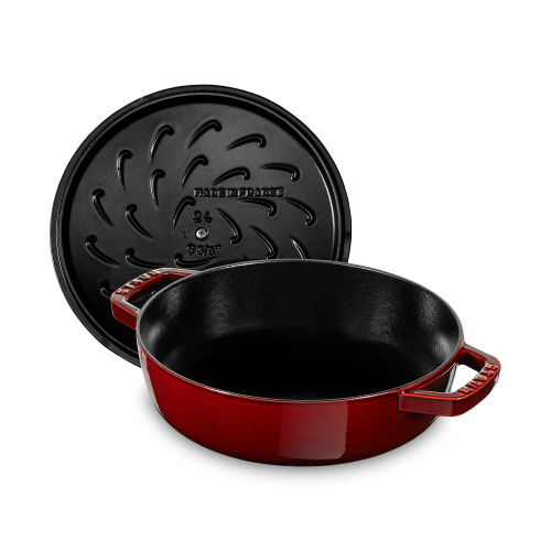 Сотейник STAUB с крышкой, диаметр 24 см на VALLES.TOP