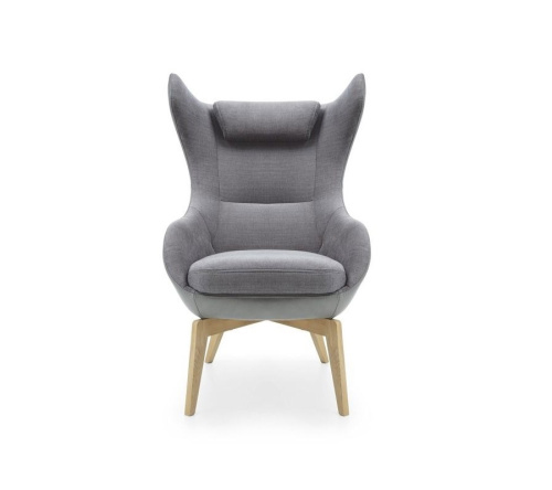 Кресло Gala Collezione Zing на деревянных ножках в ткани на VALLES.TOP