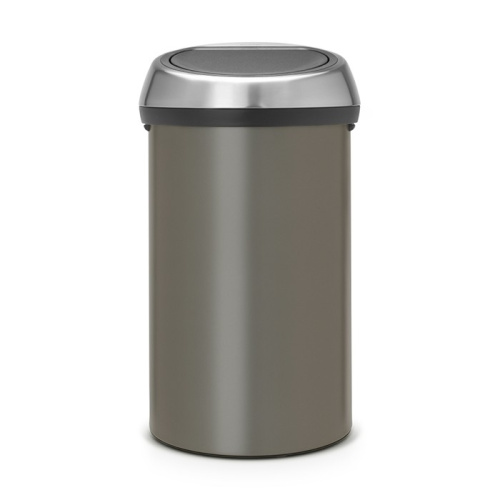 Бак Brabantia Touch Bin мусорный, платиновый, 60 л на VALLES.TOP