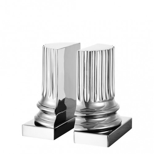 Набор Eichholtz Pillar держателей для книг серебряных, 2 шт. на VALLES.TOP