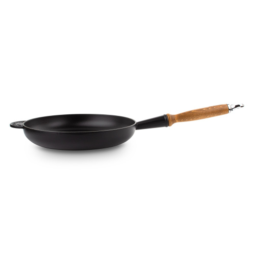 Сковорода Le Creuset чугунная, эмалированная, черная, 28 см на VALLES.TOP