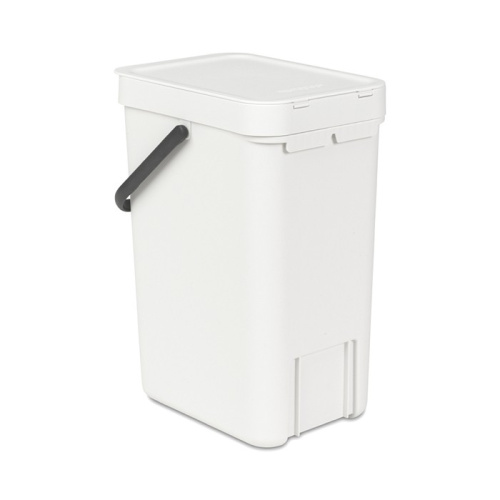 Ведро Brabantia Sort & Go мусорное, встраиваемое, белое, 12 л на VALLES.TOP