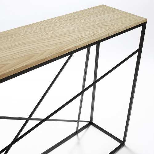 Консоль Intelligent Design Wilson line black светлый дуб на VALLES.TOP