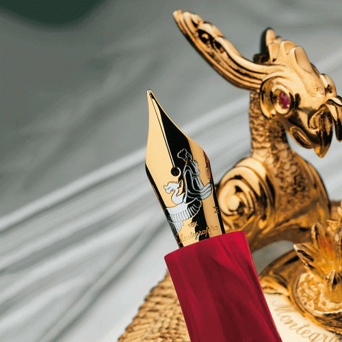 Ручка Montegrappa Eternal bird Phoenix gold M перьевая на VALLES.TOP