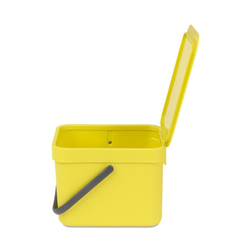 Ведро Brabantia Sort & Go мусорное, встраиваемое, желтое, 6 л на VALLES.TOP