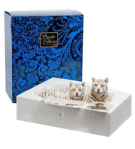 Статуэтка Veronese Белые тигры WS-703 на VALLES.TOP