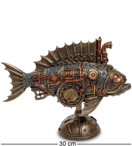 Статуэтка Veronese Рыба-удильщик в стиле стимпанк, с подсветкой на VALLES.TOP