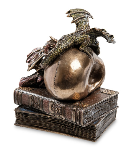 Статуэтка Veronese Драконы на черепе и книгах WS-919 на VALLES.TOP