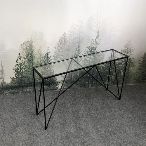 Консоль Intelligent Design Monaco black прозрачное стекло на VALLES.TOP