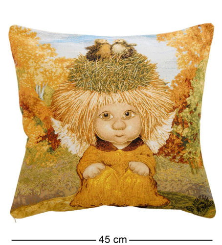 Подушка Artangels Ангел семейного счастья, гобеленовая, 45х45 см на VALLES.TOP