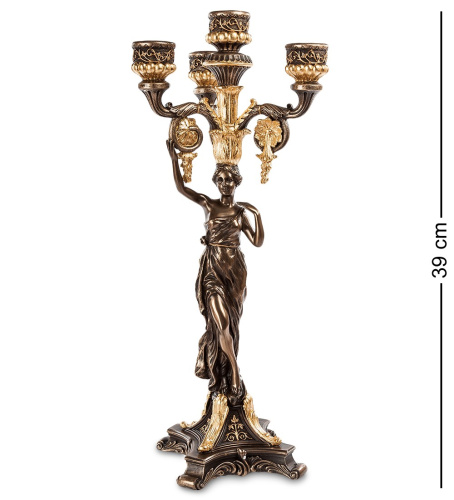 Канделябр Veronese Девушка WS-690/2 в древнеримском стиле на VALLES.TOP