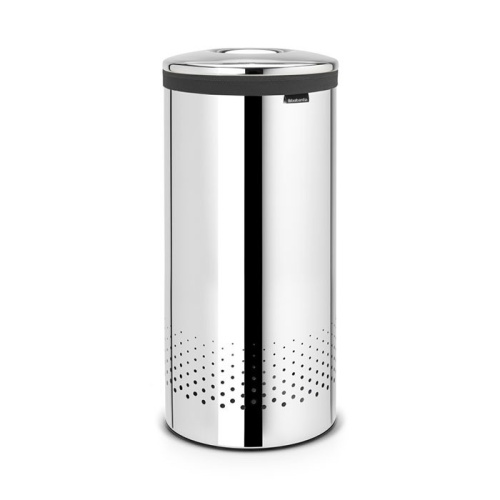 Бак Brabantia для белья с металлической крышкой, стальной полированный, 35 л на VALLES.TOP