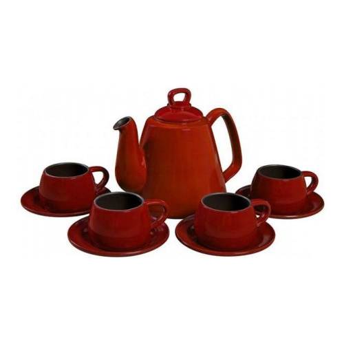 Кофейный набор Ceraflame Tropeiro 9 предметов, цвет красный на VALLES.TOP