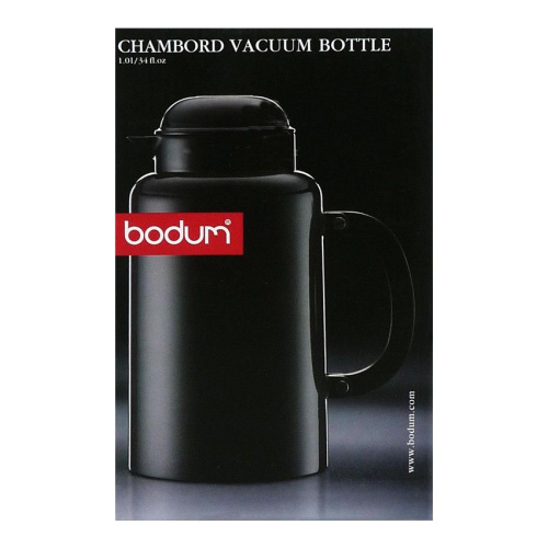 Термокувшин Bodum Chambord, 1л, цвет черный на VALLES.TOP