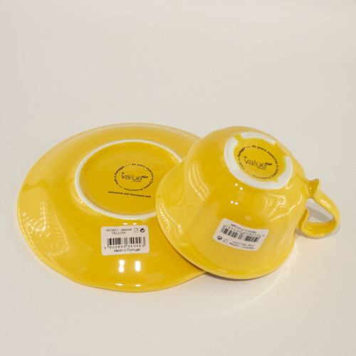 Чайная пара Value Ceramic желтый 170 мл, 160 мм на VALLES.TOP