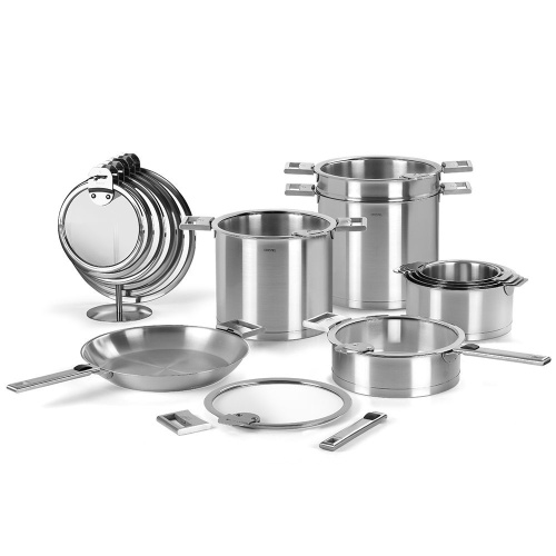 Крышка CRISTEL Strate removable handle стеклянная, плоская, диаметр 22 см на VALLES.TOP