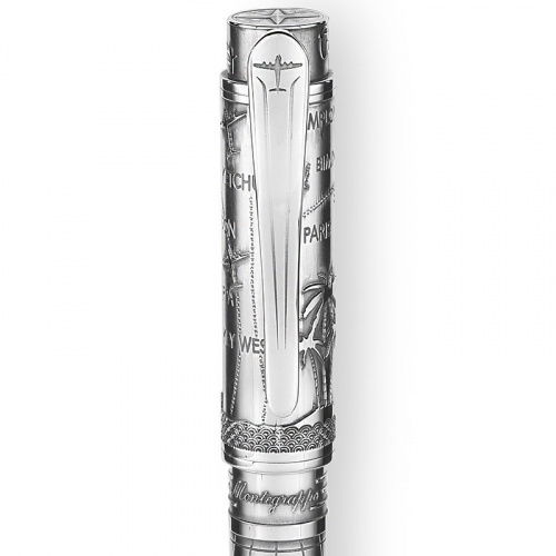 Ручка Montegrappa Ernest Hemingway Traveller silver шариковая на VALLES.TOP