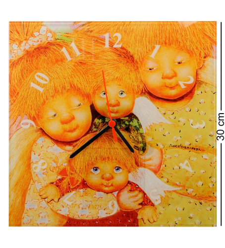 Часы Artangels Ангелы крепкой семьи, 30х30 см на VALLES.TOP