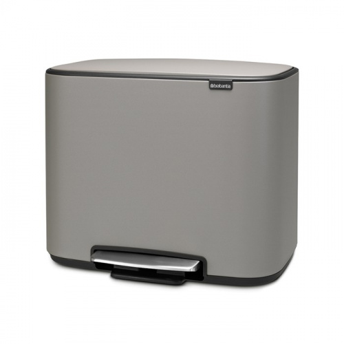 Бак Brabantia Pedal Bin Bo мусорный, минерально-серый, 36 л на VALLES.TOP