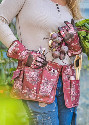 Перчатки кожаные зимние для садоводов GardenGirl Classic Cherry на VALLES.TOP