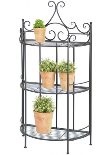 Этажерка Esschert Design для цветов полукруглая, металлическая на VALLES.TOP