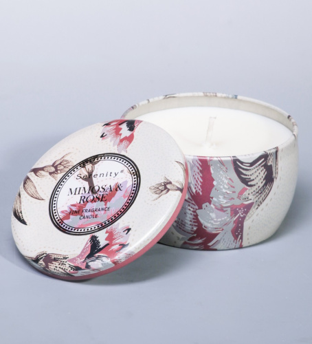 Свеча Мимоза и розы ароматическая на VALLES.TOP
