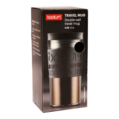 Термокружка дорожная Bodum Travel (twist), 0.35л, цвет черный на VALLES.TOP