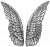 Панно Mart Gallery Крылышки серебряное на VALLES.TOP