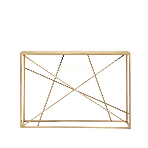 Консоль Intelligent Design Wilson line gold светлый дуб на VALLES.TOP