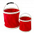 Ведро Burgon & Ball резиновое, складное, красное на VALLES.TOP