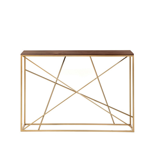 Консоль Intelligent Design Wilson line gold американский орех на VALLES.TOP