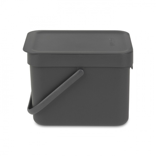 Ведро Brabantia Sort & Go мусорное, встраиваемое, серое, 6 л на VALLES.TOP