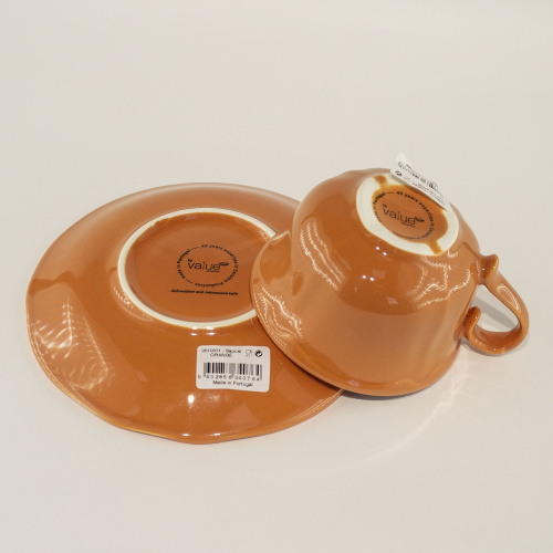 Чайная пара Value Ceramic терракотовый 170 мл, 160 мм на VALLES.TOP