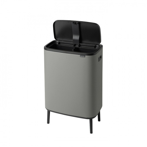 Бак Brabantia Touch Bin Bo Hi мусорный, минерально-серый, 2х30 л на VALLES.TOP