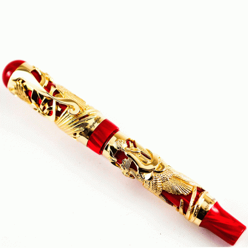 Ручка Montegrappa Eternal bird Phoenix gold M перьевая на VALLES.TOP