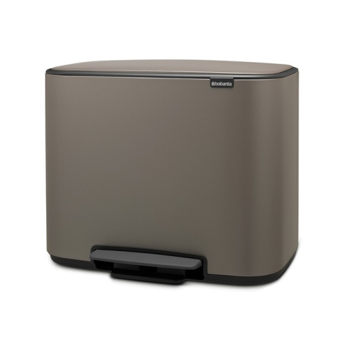 Бак Brabantia Pedal Bin Bo мусорный, платиновый, 3х11 л на VALLES.TOP