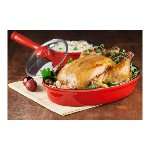 Форма Ceraflame для запекания овальная, сливовая, 2,5 л на VALLES.TOP